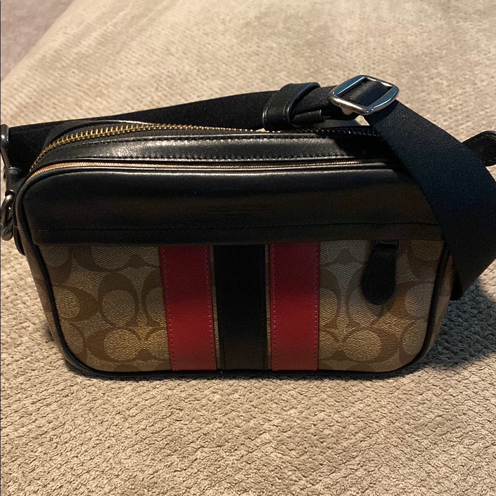 Coach Men's Crossbody Bag - Black and Brown